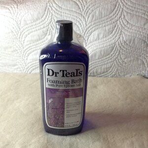 NWOT Dr. Teal's Foaming Bath w/Epsom Salts; Soothing, Calming, Lavender, 34 oz